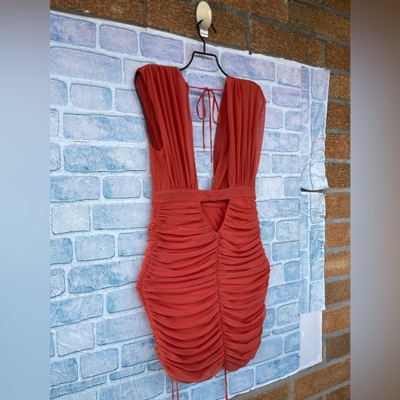 Michael Costello x REVOLVE Coen Mini Dress in Orange size small - Picture 9 of 12